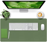 Bloss Green Desk Mat, Desk Matt for Desktop, Large Leather Desk Pad, Desk Pad Mat Waterproof, Computer Mat for Office/Home/Decor