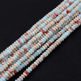 HAAMIIQII 2x4mm Natural Blue Imperial Jasper Rondelle Spacer Beads 150Pcs Flat Disk Stone Semi Precious Gemstone Loose Beads for