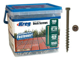 Kreg SDKC2W700 Protec Kote Deck Screws 2Inch, 8 Coarse Thread, Compact Head (700 Count)