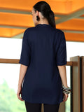 Libas Women'S Solid Straight Tunics (58214_Navy Navy Blue M