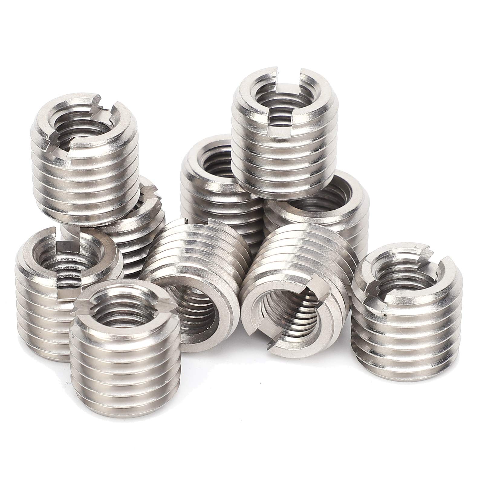 10pcs 15mm Male Female Thread Reducing Nut, Stainless Steel Thread Reducing Nut for Used Aviation Automobiles Steam Turbines