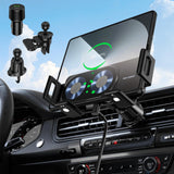 JDHDL Wireless Car Charger Mount, 15W Dual Coil One-Touch Rotatable Car Phone Holder Wireless Charger for Samsung Galaxy Z Fold 