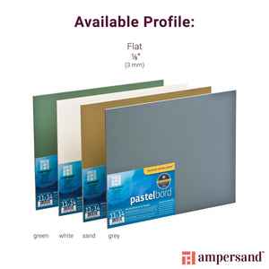 Ampersand Art Supply Pastel Painting Panel: Museum Series Pastelbord, Sand, 1/8 Inch Flat Profile, 16X20