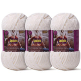 Lpalats Baby Blanket Yarn for Crocheting Soft - 3 Pack of 100g/3.5oz Chunky Chenille Yarn for Knitting Blankets Amigurumi - Supe