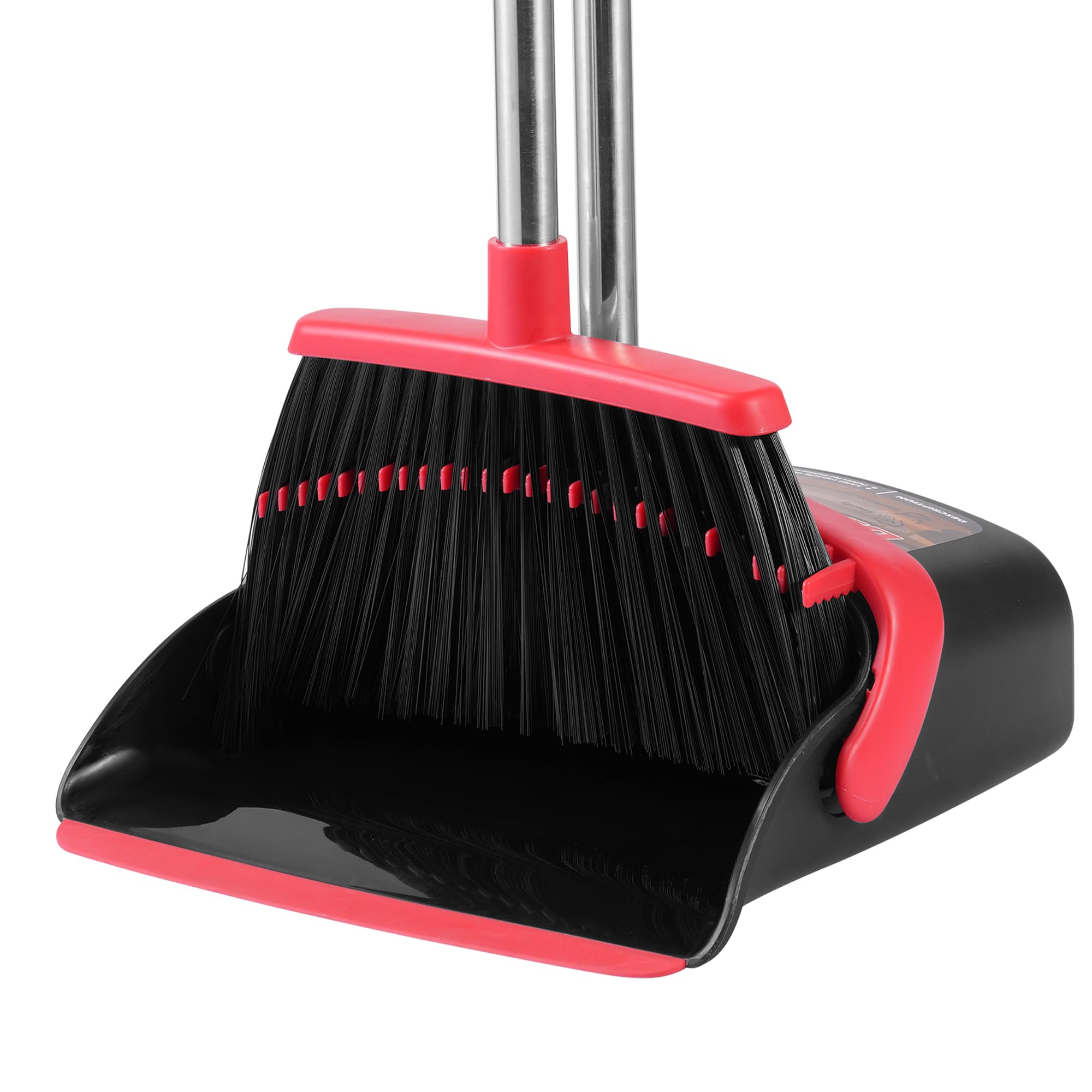 BSKLIN Broom and Dustpan Set, Broom Dustpan Combo Set Home Commercial Cleaning Supplies Angle Broom with Long Handle Perfect for