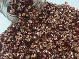 The Design Cart 4 mm Copper Bowl Plastic Sequins Sitara for Embroidery, Embellishing Handbags, Apparels, Art Craft DIY Kit Pack