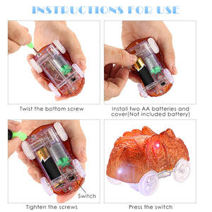 Save Unicorn Tracks Cars Replacement only, Dino Track Cars for Tracks Glow in The Dark, Car Tracks Accessories with 3 Flashing L