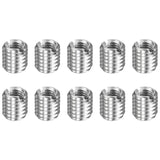 HARFINGTON 10pcs Thread Repair Inserts M8 x 1.25 Male to M5 x 0.8 Female Thread 8mm Long Stainless Steel Reducing Nuts Metric Se
