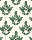 BOKEBEVE Green Beige Floral Wallpaepr Peel and Stick Leaves Contact Paper Boho Wallpaper for Accent Wall Bedroom Bathroom Drawer