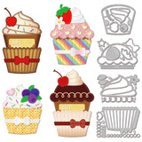 GLOBLELAND 3D Cupcake Gift Card Holder Cutting Dies for Card Making Dessert Cut Die for DIY Scrapbooking Journal Embossing Paper