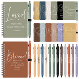 Kosiz 12 Sets Christian Gifts Bulk Prayer Journals Pens, Fresh Color
