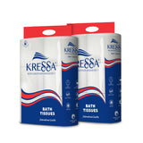 Kressa 2 Ply Toilet Paper Roll | Bathroom Tissue | Toilet Paper Roll Pack of 12| 240 Pulls Per Roll With Total 2880 Pulls Made O