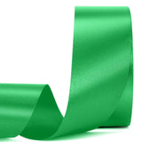 Green Satin Ribbon 1 1/2 Inch,25 Yards Green Solid Fabric Ribbons for Gift Wrapping Floral Bouquets Wedding Party Decoration