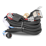 Wiring Harness 2 Lead, Nirider 12V 40A Rocker Switch Relay Fuse Nylon Wiring Harness Kit for LED Light Bars Fog Lights Work Ligh