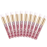 10pcs Lash Extension Cleanser Shampoo Brushes, Peel Off Blackhead Brush Remover Tool,Nose Pore Deep Cleaning Brush For Eyelash E