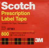 Scotch Acetate Film Tape, 1-1/2 x 2592 - MMM800112BOXED