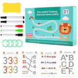 ZDQTRA Hand Writing Practice Pen Control Workbook for Kids, Tracing & Drawing Book for Alphabets & Numbers Lines Shapes Patterns