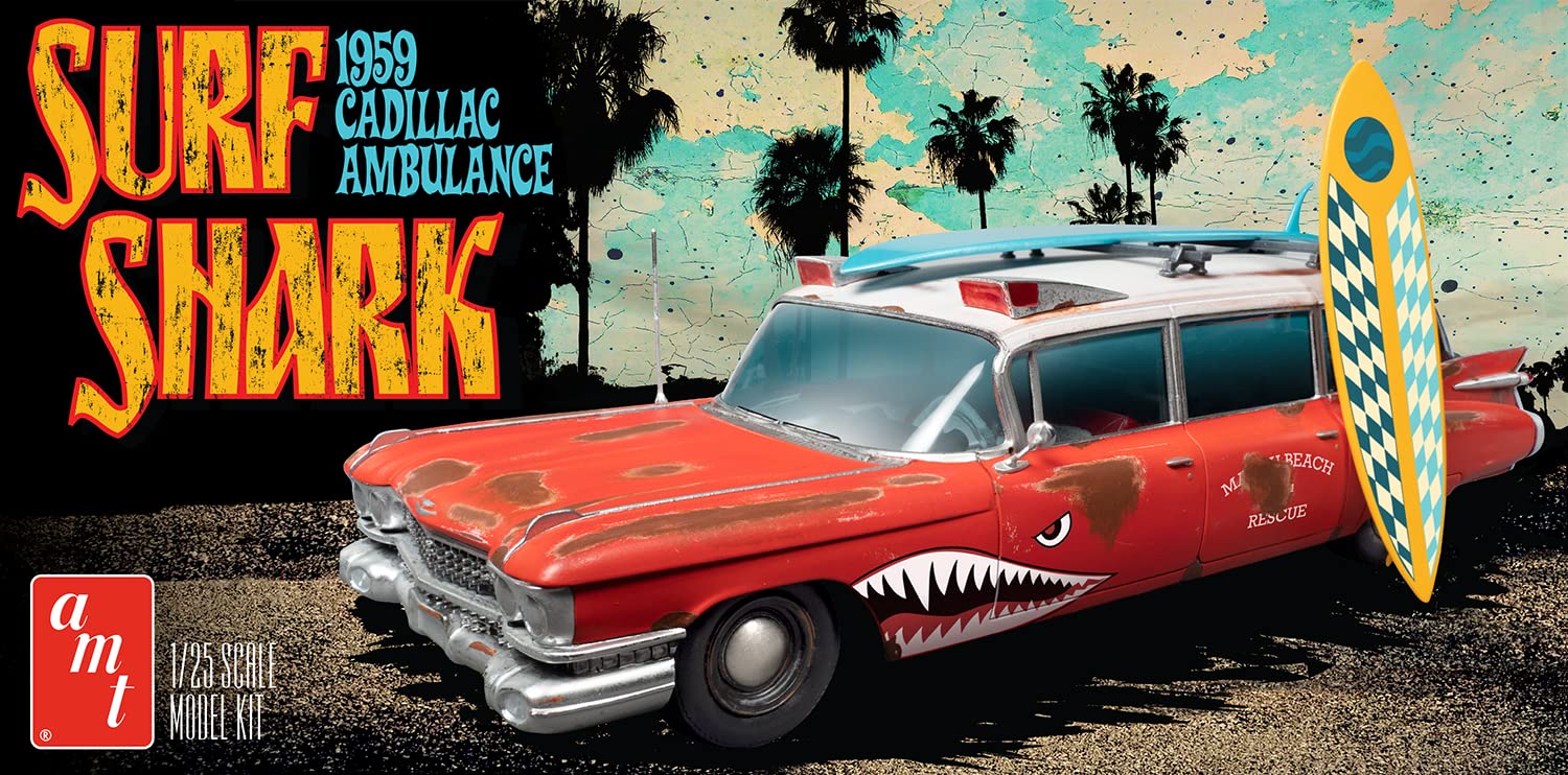 Amt Cadillac Ambulance 1959 1:25 Scale Model Kit