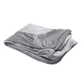 Furhaven Replacement Dog Bed Cover Faux Fur & Velvet Sofa-Style, Machine Washable - Smoke Gray, Large