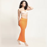Zivame All Day Flared Mermaid Saree Shapewear For Women - Orange