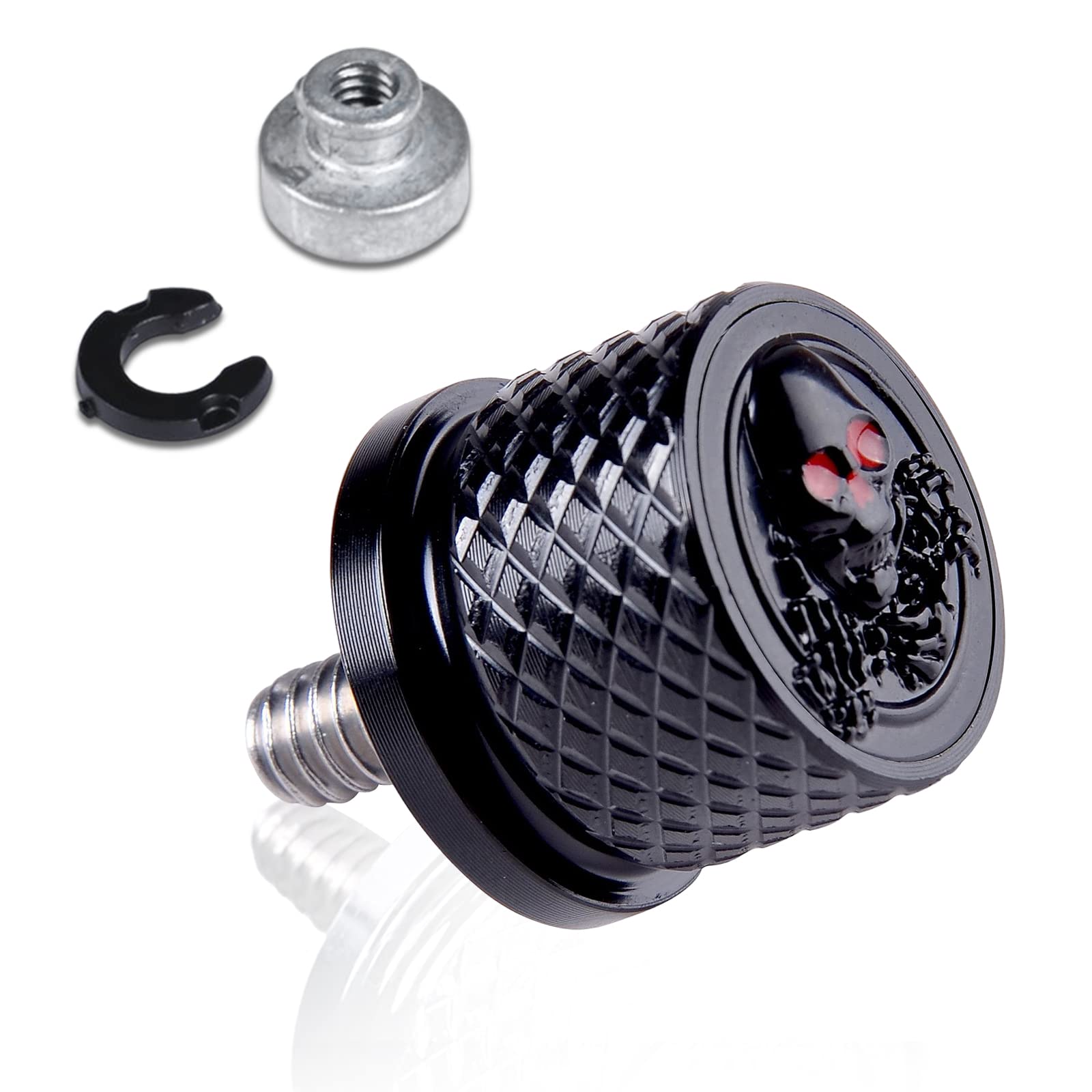 Sresk Rear Fender Seat Bolt Screw 1/4-20 Thread for Harley (Black Kit)