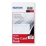 Rediform 4K406 Employee Time Card Daily TwoSided 41/4 x 7 100/Pad