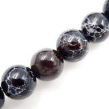 Malahill Gemstone Beads for Jewelry Making, Sold per Bag 5 Strands Inside, Black Imperial Jasper 10mm