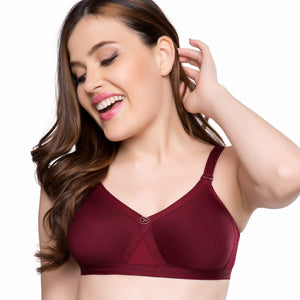 Trylo Pinky Strapless 40 Marun D - Cup,MARUN,40,B09SHB49KF