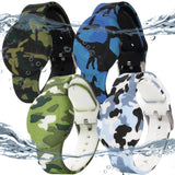 4 Pack Waterproof AirTag Bracelet for Kids, Hidden Printed Wristband for Apple Air Tag, Silicone AirTag Holder GPS Tracker Case 