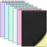 Engrowtic 6 Pack Graph Paper Spiral Notepad A5 Top Wirebound Notepad Grid Notebook Steno Pad Memo Notebook Grid Paper 140 Pages 