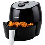 OVENTE Compact Air Fryer for Healthy and Oilless Cooking, 3.2 Qt Nonstick & Dishwasher Safe Basket, 1300W Electric Cooker w/ Adj