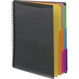 Smead 12 Pocket Poly Project Organizer, Letter Size, 1/3Cut Tab, Gray with Bright Colors (89207)