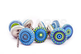 JGARTS Blue Mix Vintage Look Flower Ceramic Knobs Door Handle Cabinet Drawer Cupboard Pull Mandala Xfer New (10)