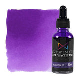 Artfinity Liquid Watercolor Paint 30 ml Bottle, Blue Violet - Vibrant Dye-Based Liquid Watercolor w/Glass Pipette, Fast-Drying, 