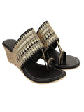 Shoetopia Women'S Flat Kolhapuris,Black,7,B0BSC996KW