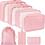 Kidzocraft 7 In 1 Travel Organizer Set With Packing Cubes, Laundry Bag, Cosmetic Bag, Shoe Bag, And Toiletry Pouch Nylon Travel 