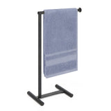 Livabber L-Shape Hand Towel Holder Stand, Metal Hand Towel Rack Modern Countertop Hand Towel Ring Standing Towel Bar for Bathroo
