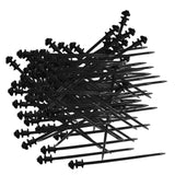 Merishopp 100 Pieces Cable Ties Self Locking Black Versatile Wire Fixed Fastener Clips 0.8X28Cm With Buckle