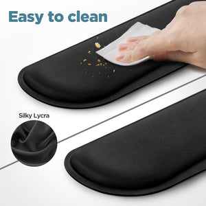 Gimars Upgrade Enlarge Silky Gel Memory Foam Keyboard Wrist Rest, Wrist Rest for Computer Keyboard, Ergonomic Design for Typing