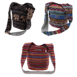 Ujeavette 3X Bohemian Sling Crossbody Shoulder Bag Hippie Gypsy Zip On Top Bag