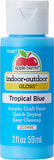 Apple Barrel Gloss Acrylic Paint in Assorted Colors (2Ounce), 20348 Tropical Blue