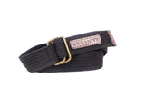 Urbanity Black Free Size Cotton Canvas Round D Buckle Unisex Casual/Formal Belt