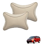 Kozdiko Beige Dots Car Neck Rest Pillow Compatible With Tata Aria