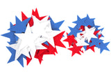 Playfully Ever After 1.5 and 3 inch Combo Size Felt Star Stickers 46pc (Red, White, & Blue)