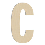 HILAZA 17 Inch Large Wooden Letter C, 1/4 in Thick Big Wood Letter for Wall Decor Crafts