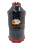 UV Resistant Bonded Polyester Sewing Thread for Upholstery, Outdoor, Marine 8 oz (Tex 90, Black)
