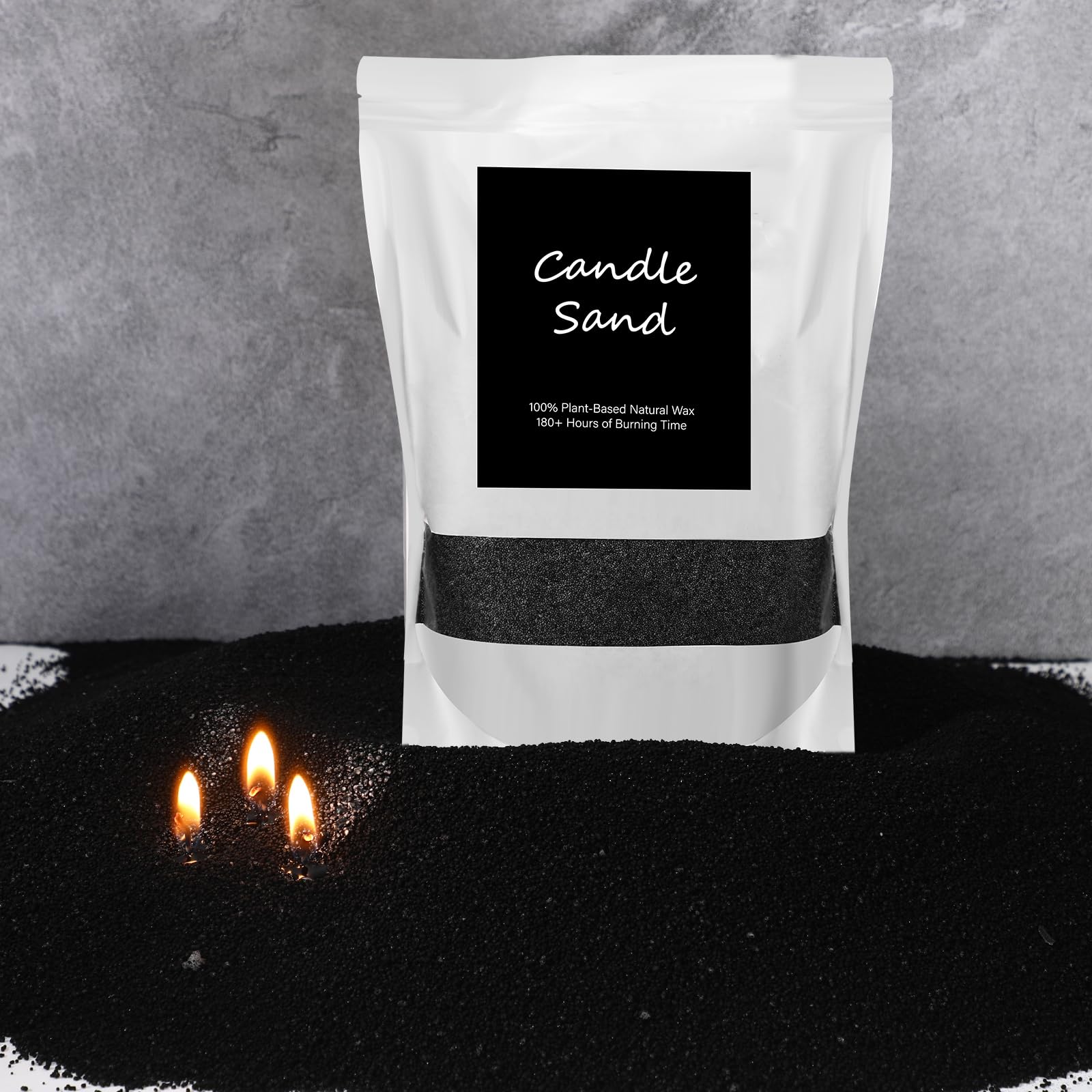 MTLEE Candle Sand 3.3 lb DIY Pearled Candle Making Kit Included 20 Pcs Wicks and Refillable Beaded Wax Sand Beaded Wax Gift with