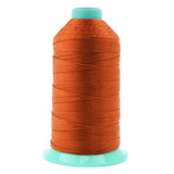 Mandala Crafts Size 207 630D T210 Bonded Nylon Thread - Burnt Orange 800 YDs Tex 210 Heavy Duty Sewing Threads for Leather, Jean