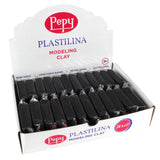 Pepy Plastilina Reusable and Non-Drying Modeling Clay; Set of 24 Bars, 1.4 Ounce Each, Perfect for Arts and Crafts Projects, Bla