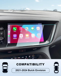 BIXUAN Tempered Glass Screen Protector for 2021-2024 Buick Envision Essence/Avenir/Preferred Accessories Navigation 10.2 Inch To